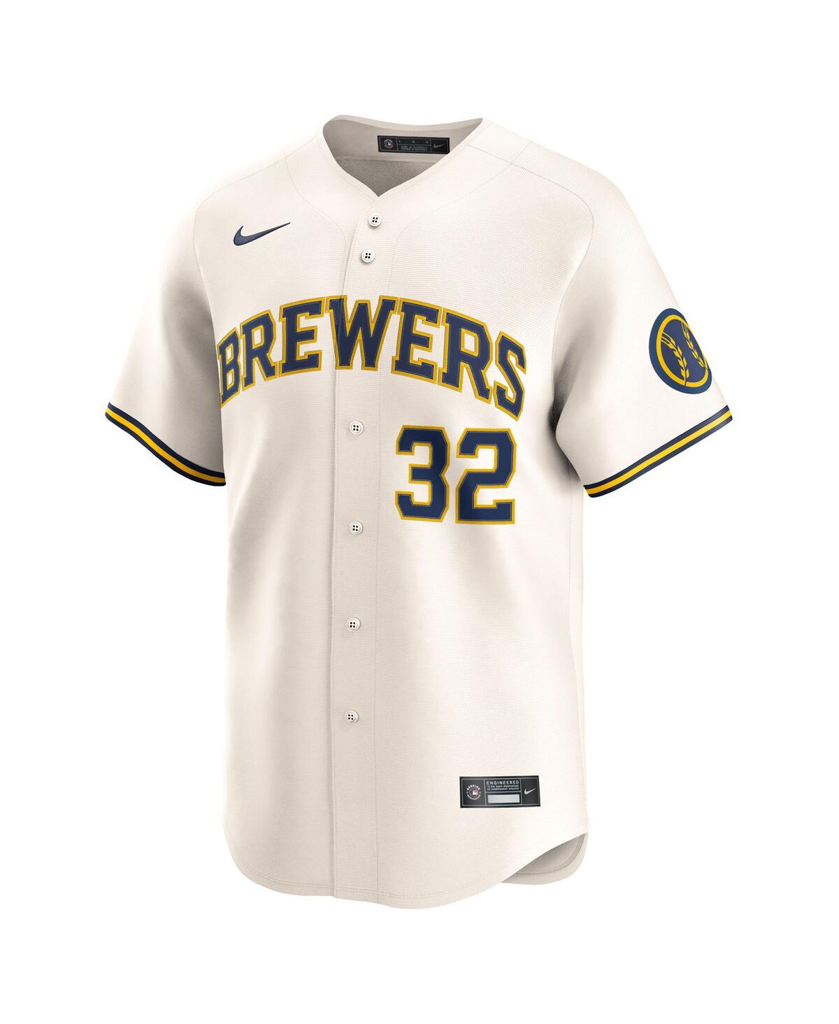 Nike Men's Jacob Misiorowski Cream Milwaukee Brewers Home Limited Jersey