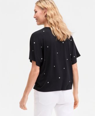 Women's Embellished Crewneck Tee, Macy's Exclusive