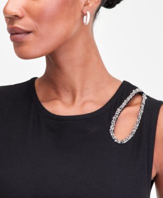 Women's Embellished Cutout Sleeveless Top, Macy's Exclusive