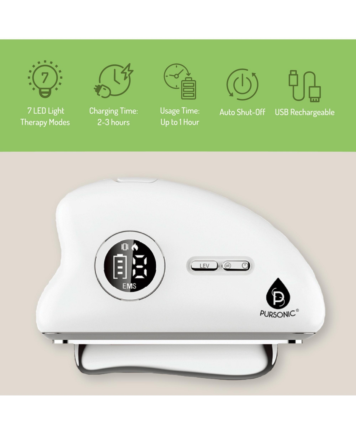 Pursonic Ultimate 7-in-1 Led Light Therapy Skincare Bundle