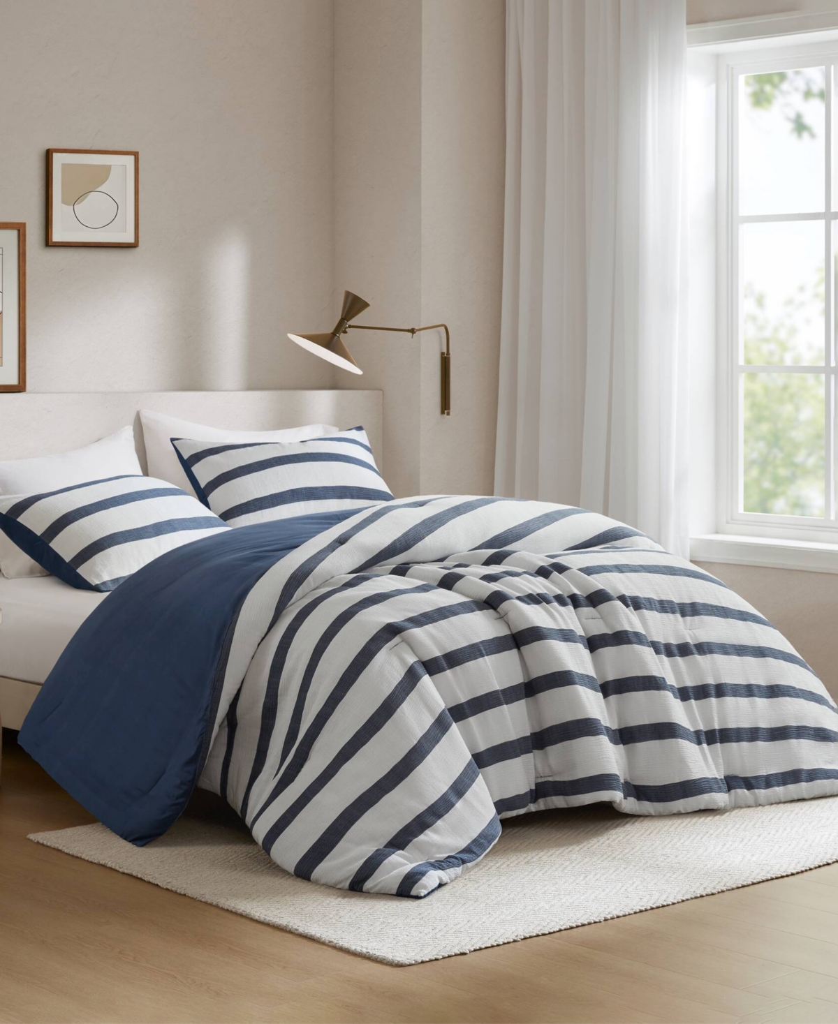 510 Design Merritt Yarn-Dyed Striped 3-Pc. Comforter Set, Full/Queen