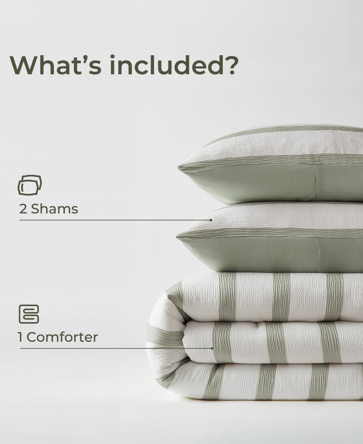 510 Design Merritt Yarn-dyed Striped 3-pc. Comforter Set, King/california King In Green