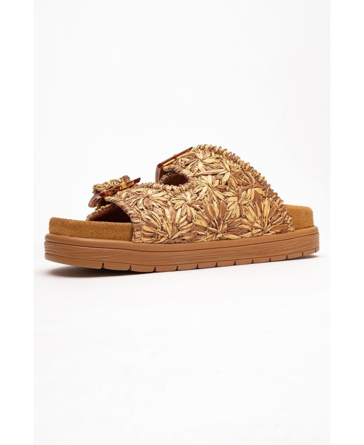 Forever & Always Shoes Milana Leather Double Strap Sandal (Women)