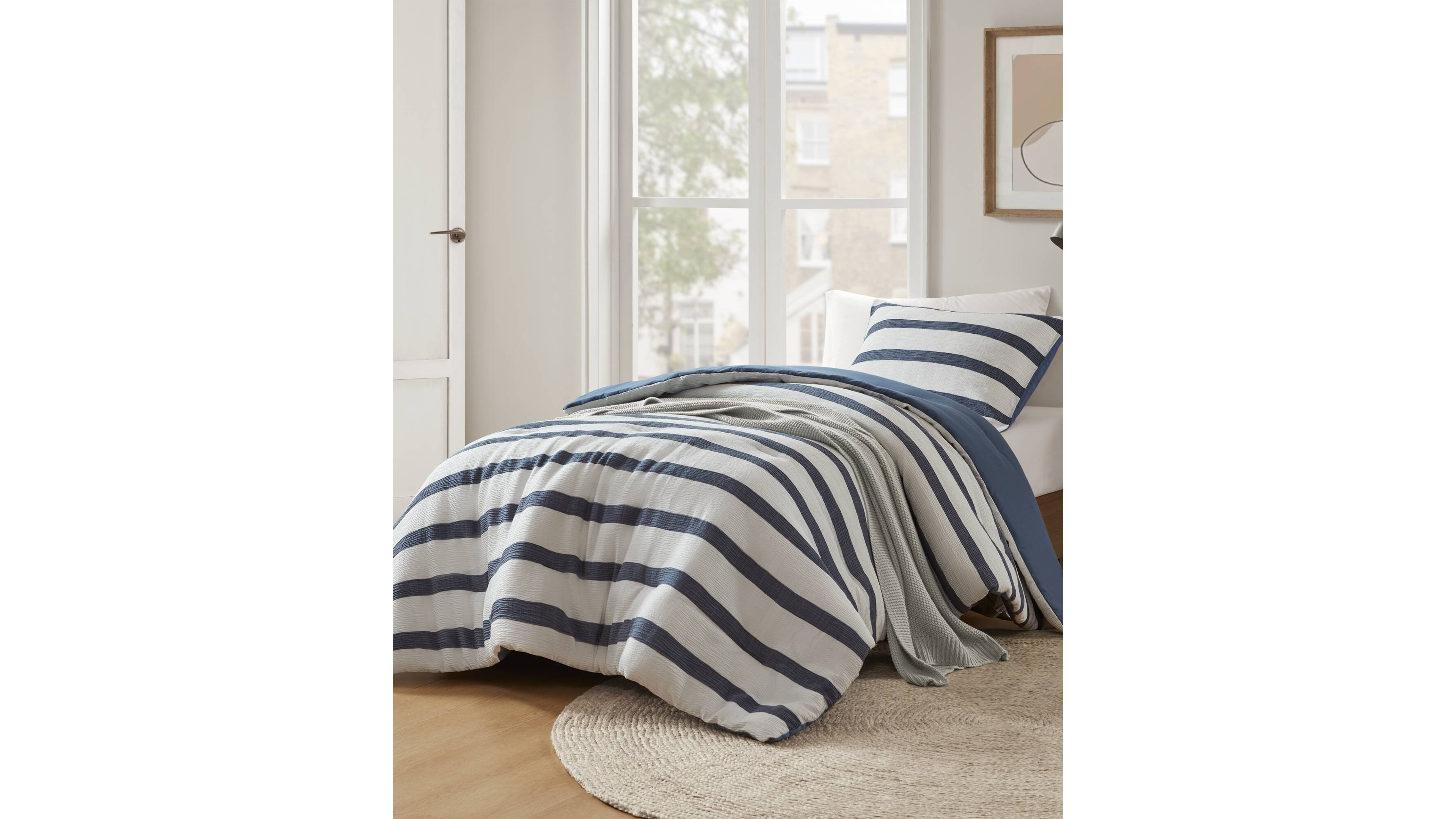 510 Design Merritt Yarn-Dyed Striped 2-Pc. Comforter Set, Twin/Twin Xl