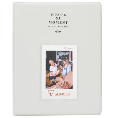 Instax Mini Instant Film Variety Value Pack, 40 Exposures, With Slinger Instax Mini Film Photo Album, Smoky White