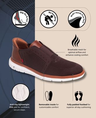 South Street Mens Hands-Free Slip On Technology Lightweight Mesh Oxfords