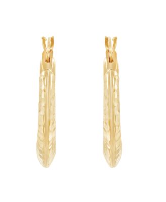 Polished Round Back to Back Hoop Earrings in 10K Yellow Gold