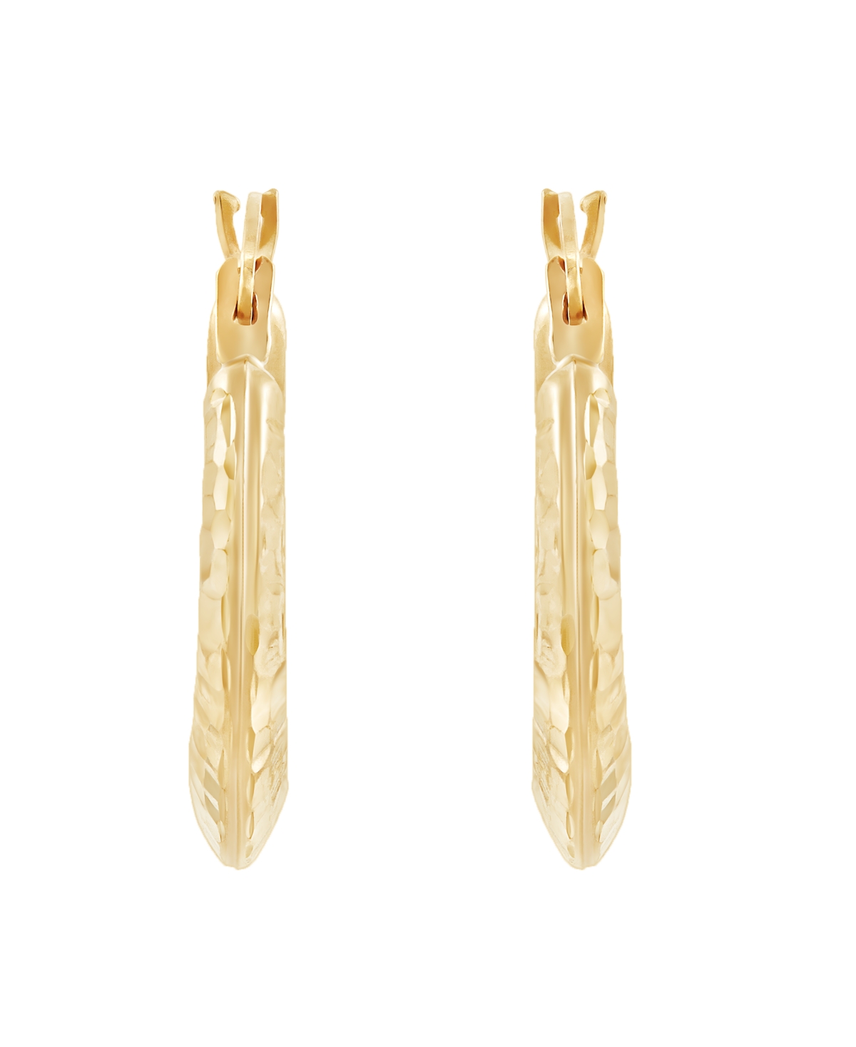 Macy's Polished Round Back To Back Hoop Earrings In 10k Yellow Gold In Gold