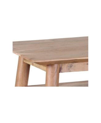 Portola Solid Acacia Wood Console Table, Natural