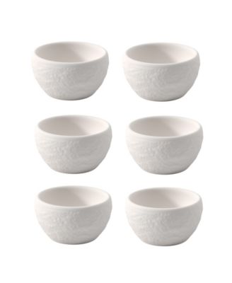 Manufacture Rock Salt & Pepper Cellars, Set of 6
