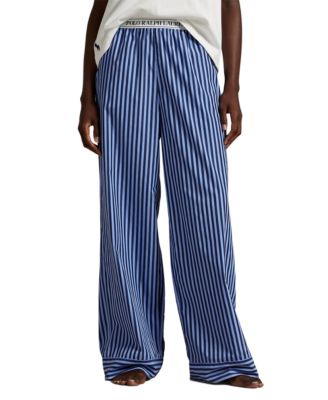 Polo Ralph Lauren - Women's Logo Elastic Mid Rise Striped Sleep Pants