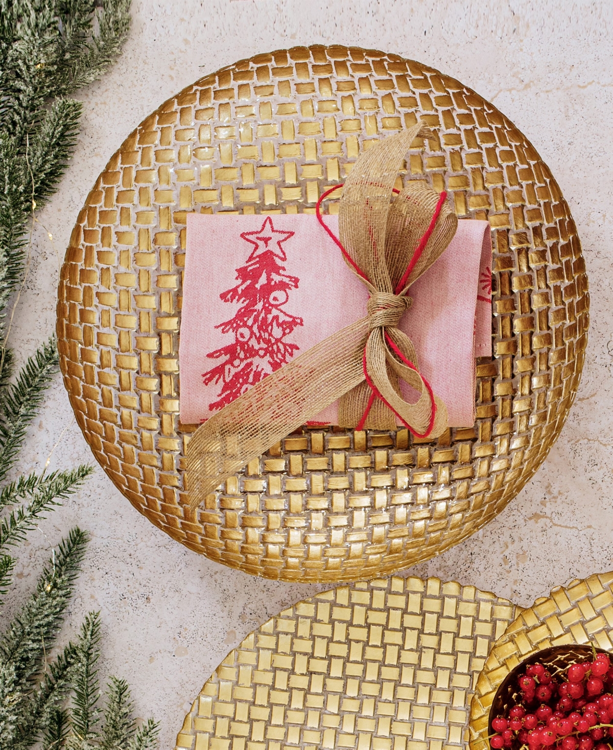 Vietri Rufolo Basketweave Large Shallow Bowl