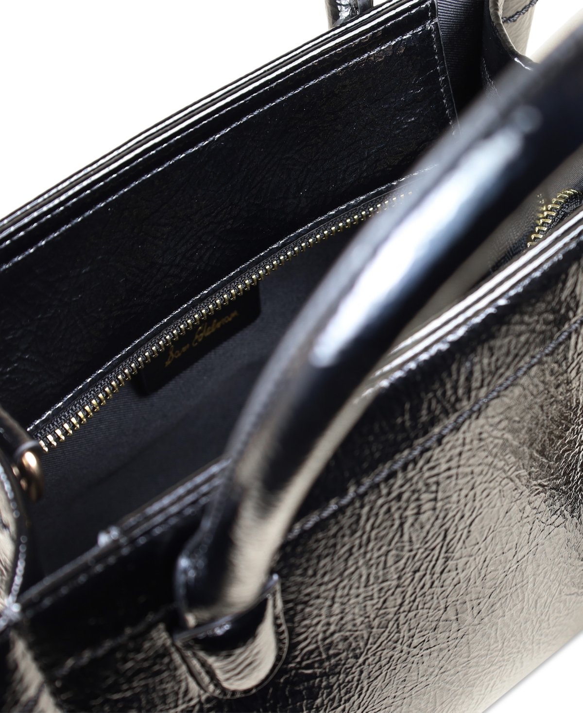 Sam Edelman Holiday Bottom Embossed Small Satchel Bag In Black