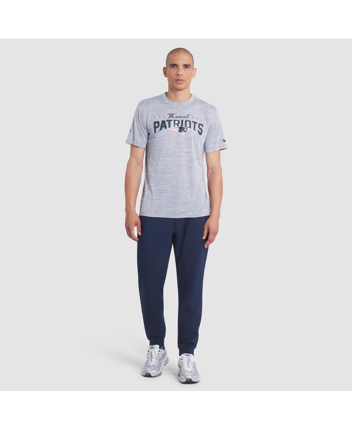 Nike Men's Silver New England Patriots 2025 Rivalries Collection Sideline Velocity Dri-fit T-shirt In Blue