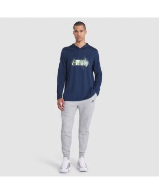 Men's College Navy Seattle Seahawks 2025 Rivalries Collection Sideline Dri-FIT Long Sleeve Hoodie T-Shirt