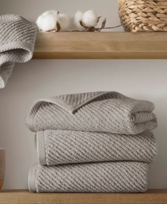 Diagonal Ribbed Cotton 6-Pc. Towel Set