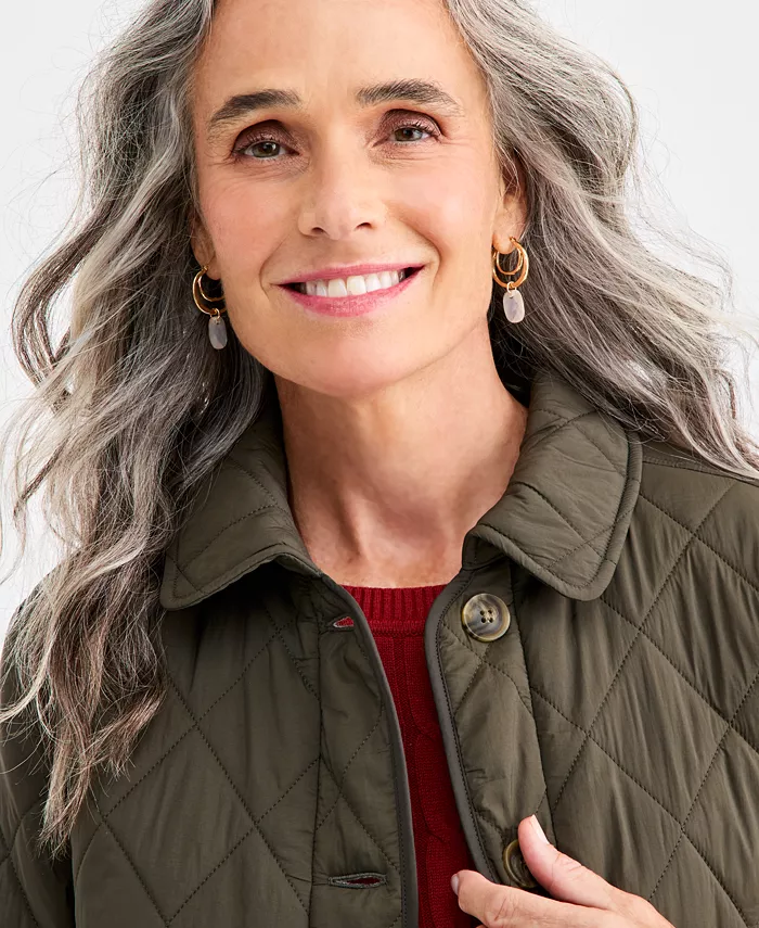 Women's Quilted Utility Jacket - thumbnail 3