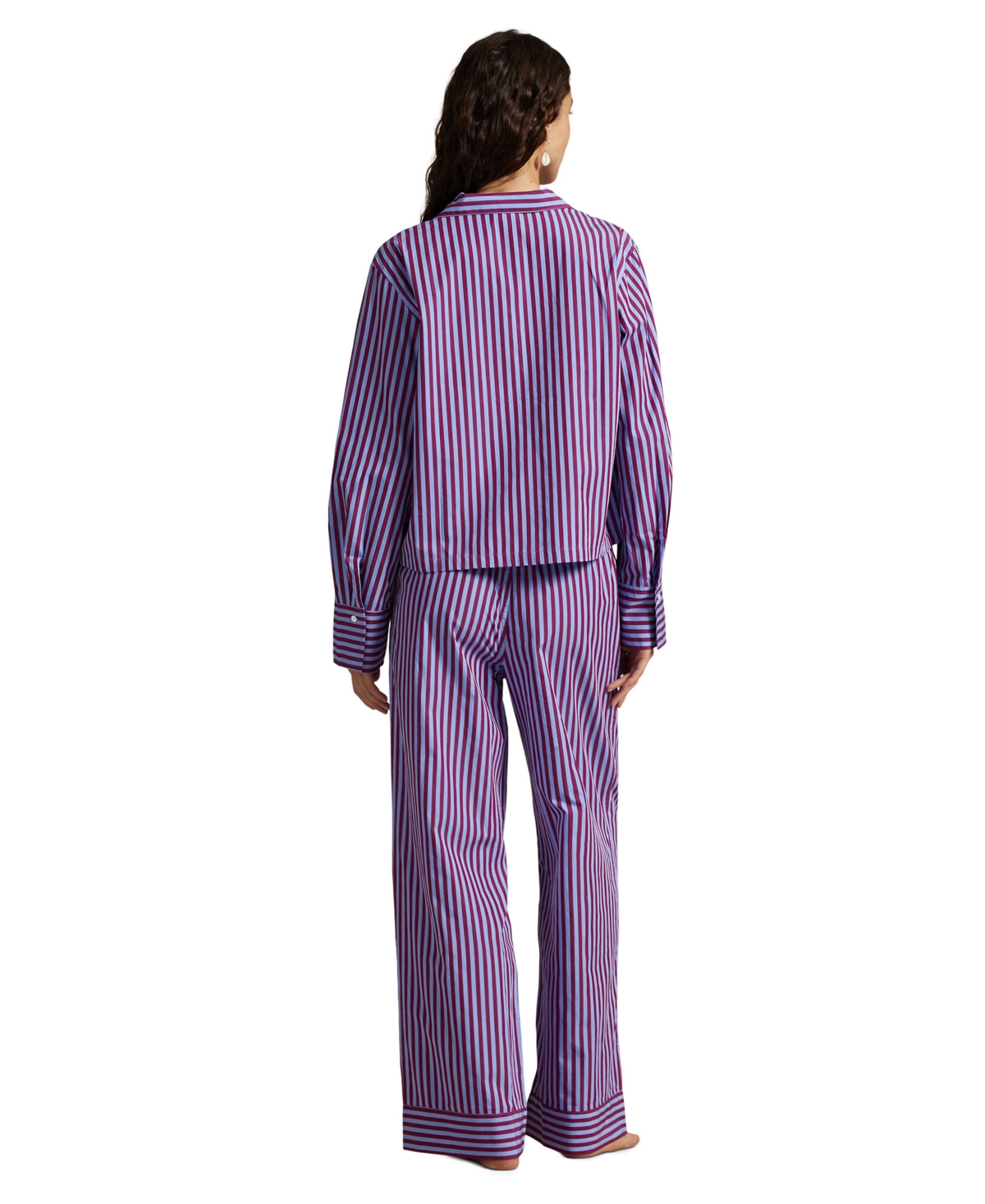 Polo Ralph Lauren Women's 2-piece Buttoned Shirt And Pants Pajama Set In Multi