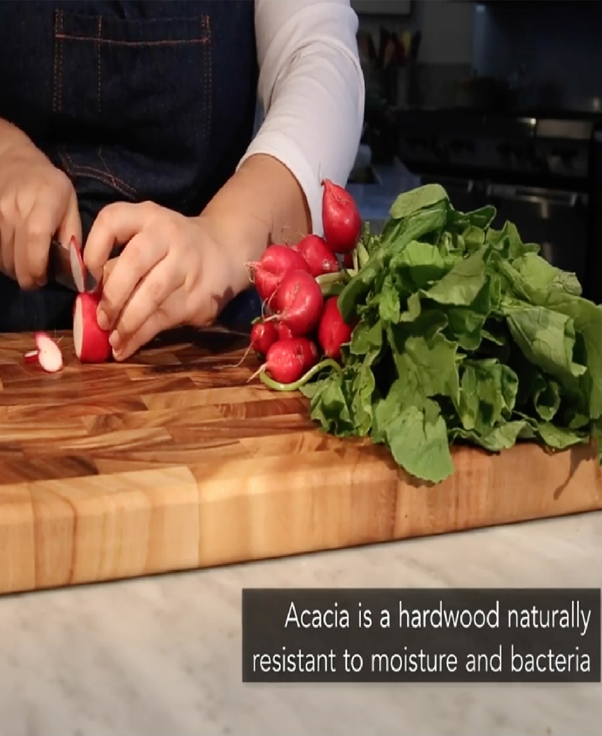 Ironwood Acacia Large End Grain Prep Station In Brown