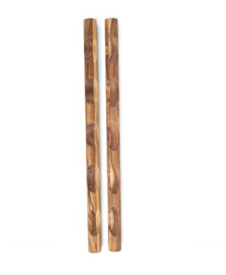 Acacia Wood Wine Sticks, Set of 2