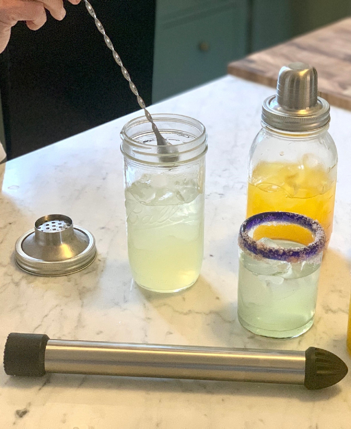Outset 3 In 1 Muddler Stirrer Juicer In Metallic