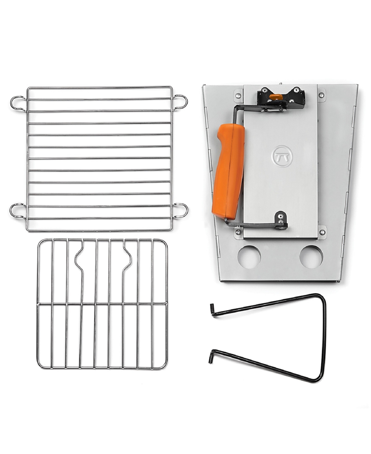 Outset Collapsible Camping 13" Chimney Grill Starter In Silver