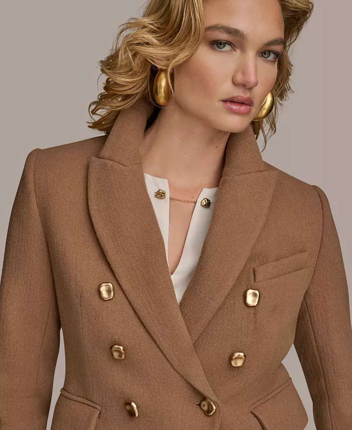 Women's Double Breasted Buttoned Blazer - thumbnail 8