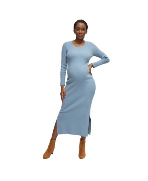 Женское платье Ingrid + Isabel Maternity Long Sleeve Midi Sweater Dress, цвет: Синий серый