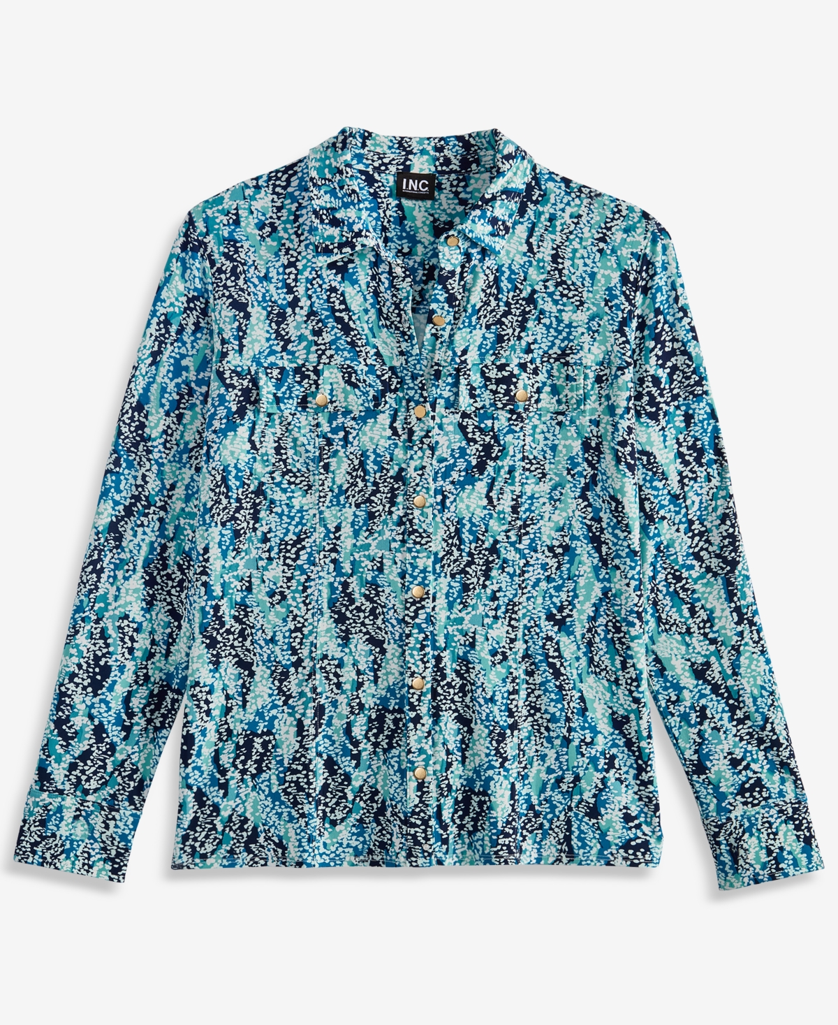 I.n.c. International Concepts Women's Printed Utility Top, Macy's Exclusive
