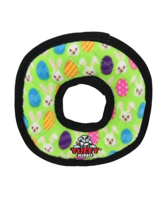 Holiday Medium Ring Egg 2 Pack, Durable Plush Squeaky Dog Toy