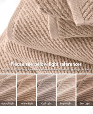 Diagonal Ribbed Cotton 4-Pc. Hand Towel Set