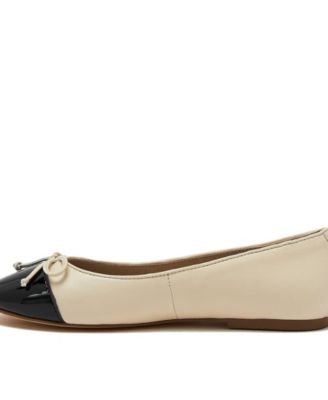Women's Essential Leather Cap Toe Ballet Flats
