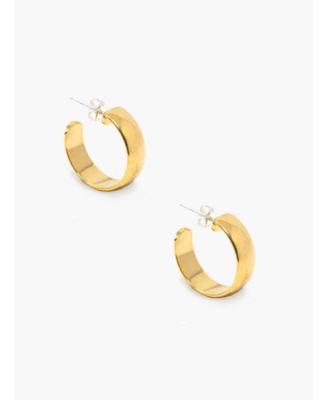 Stride Hoops, 18k Gold Plated