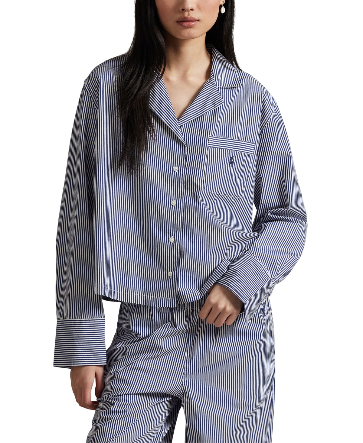 Polo Ralph Lauren Women's 2-Piece Long Sleeves Shirt and Pants Pajama Set