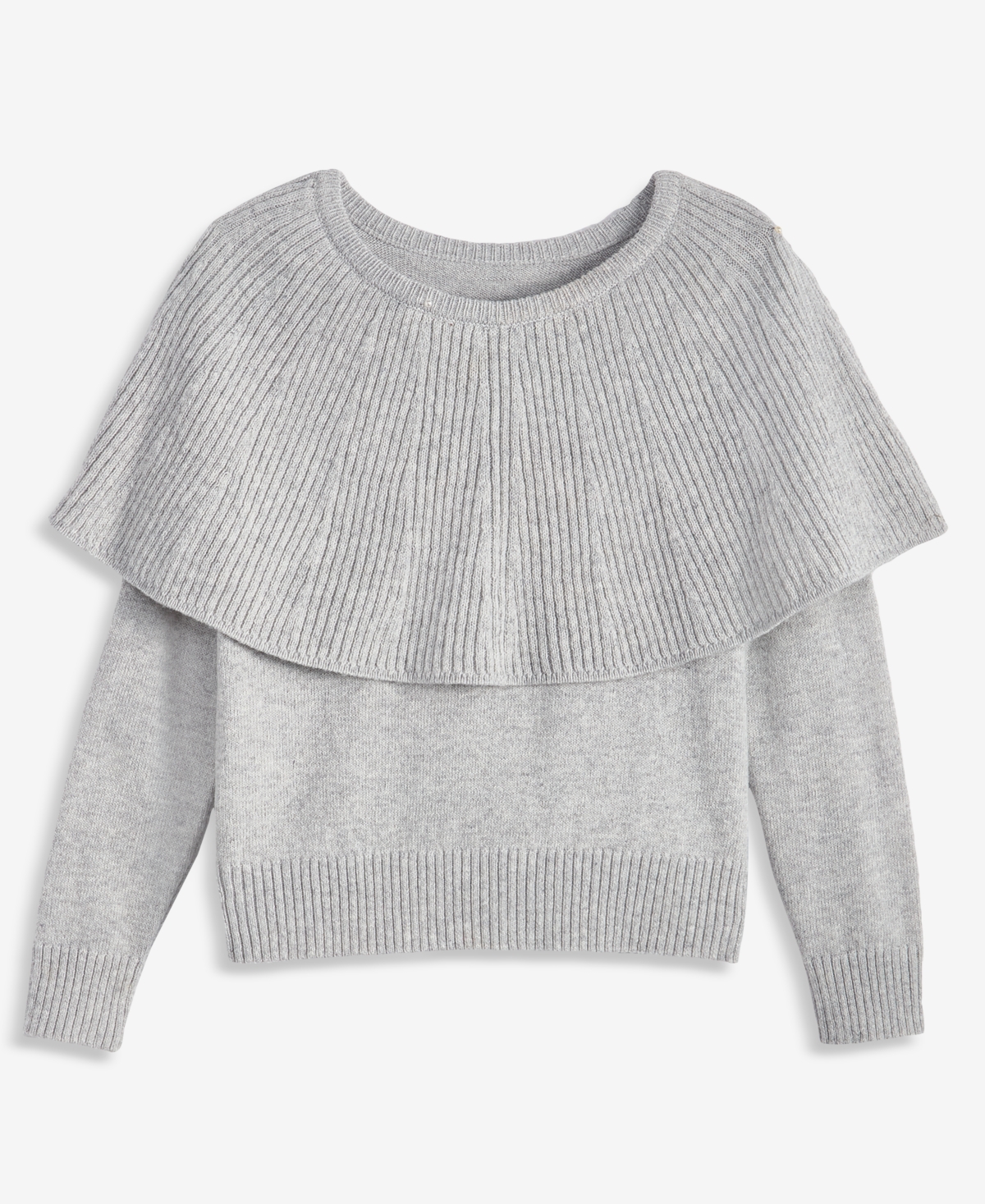 Inc International Concepts Women's Long Sleeve Cape Sweater, Macy's Exclusive In White