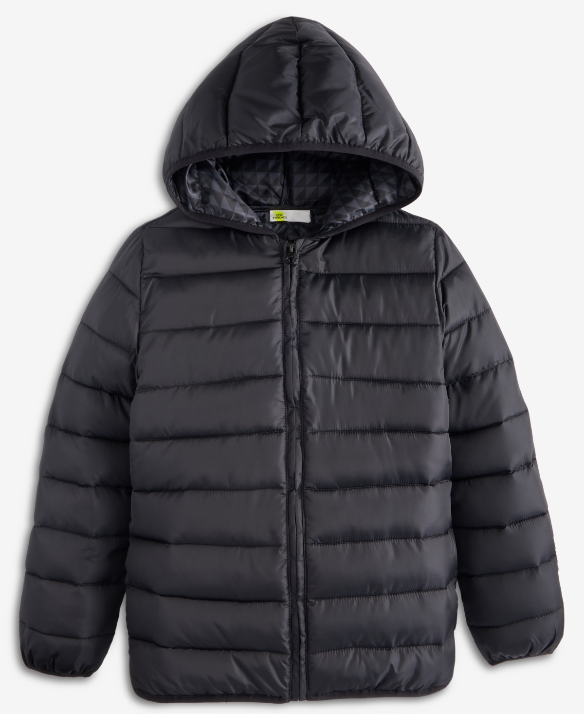 Epic Threads Boys 5-20 Check Packable Long-sleeve Jacket, Macy's Exclusive In Black