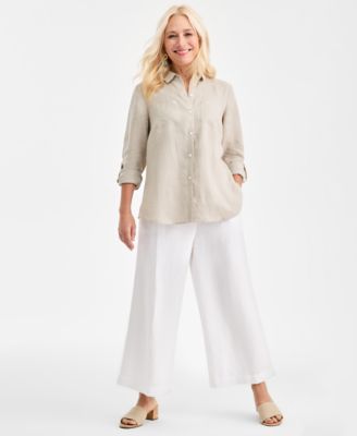 Women's 100% Linen Shirt, Created for Macy's