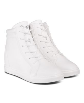 Kids White Wedge Sneaker