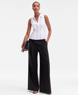 Woman's Collared Button-Front Top, Macy's Exclusive 