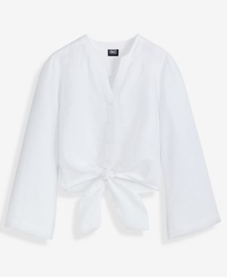 Women's Tie-Front Button-Up Blouse, Macy's Exclusive