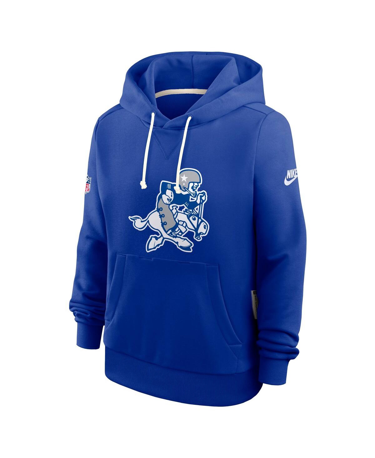 Nike Women's Royal Dallas Cowboys Throwback Sideline Standard Issue Dri-fit Hoodie In Blue