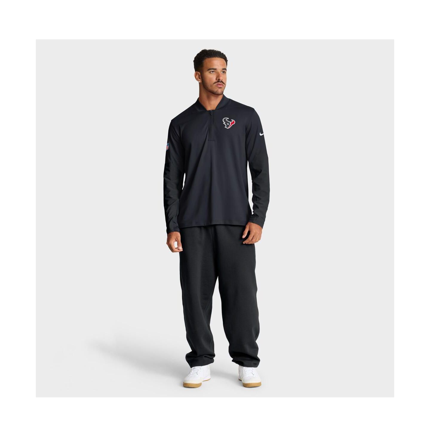 Мужской пуловер Nike Houston Texans Sideline Dri-FIT на полумолнии, Navy — фото 3