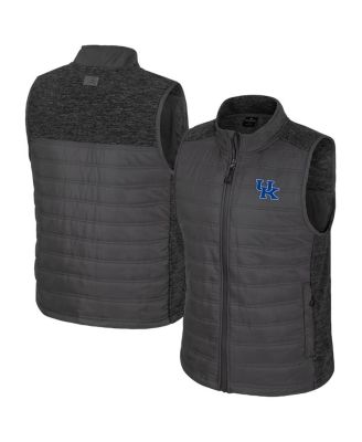 Colosseum - Men's Charcoal Kentucky Wildcats Nightman Full-Zip Puffer Vest
