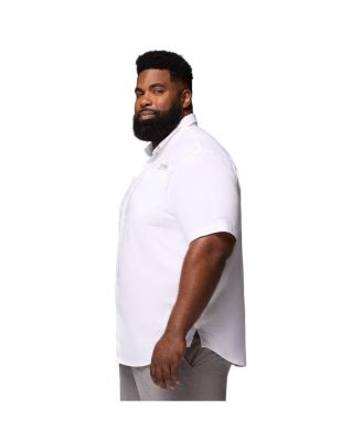 Men's White Tennessee Volunteers Big Tall Tamiami Omni-Shade Button-Down Shirt