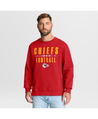 Fanatics - Men's Red Kansas City Chiefs Powerful Throw Legacy Pullover Sweatshirt