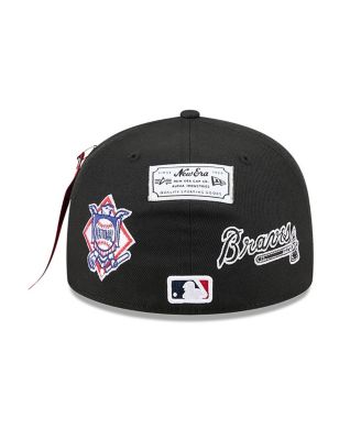 x Alpha Industries Men's Black Atlanta Braves 59FIFTY Fitted Hat