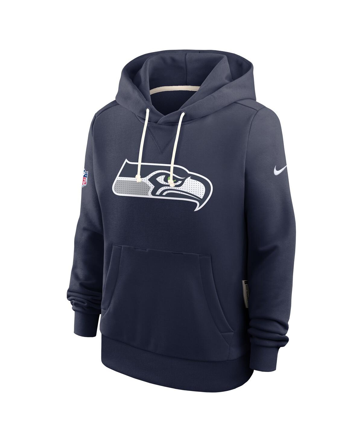 Nike Women's College Navy Seattle Seahawks Sideline Standard Issueâ Initial Homeâ Dri-fit Hoodie In Blue