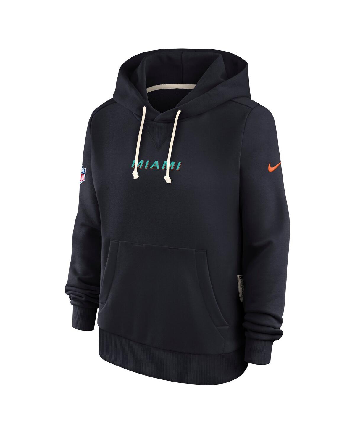 Nike Women's Pitch Blue Miami Dolphins 2025 Rivalries Collection Standard Issue Sideline Dri-fit Hoodie In Blue