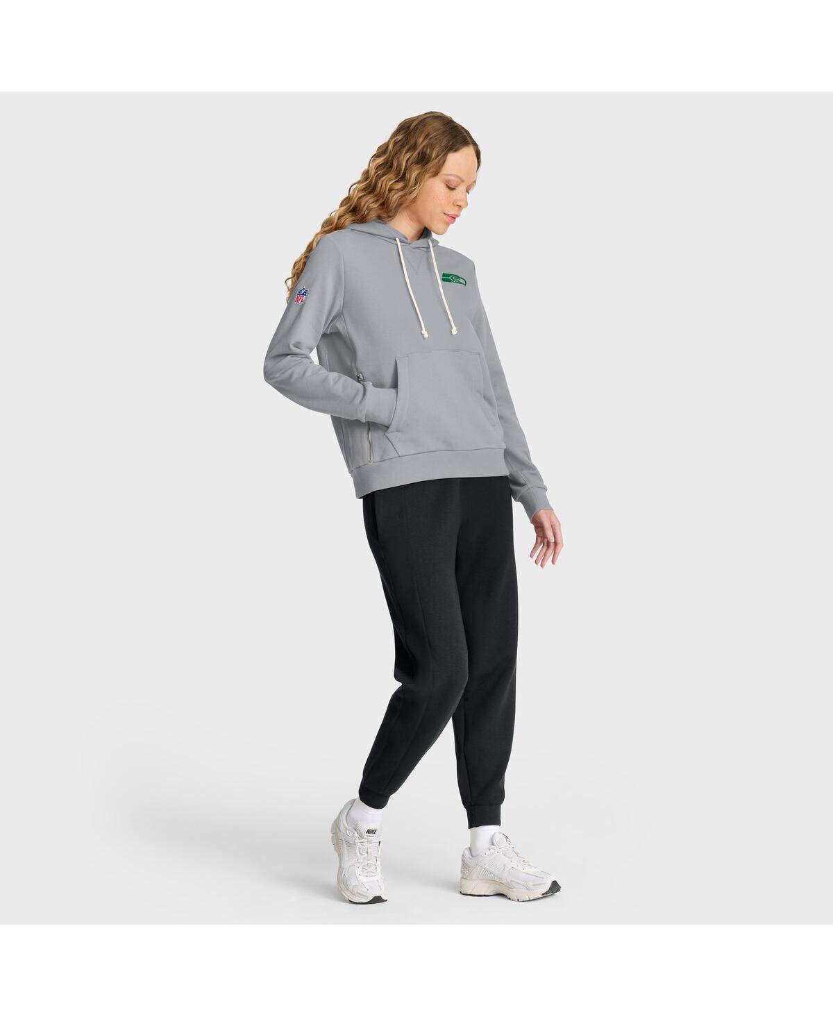 Nike Women's Wolf Gray Seattle Seahawks 2025 Rivalries Collection Standard Issue Sideline Dri-fit Hoodie In Gray