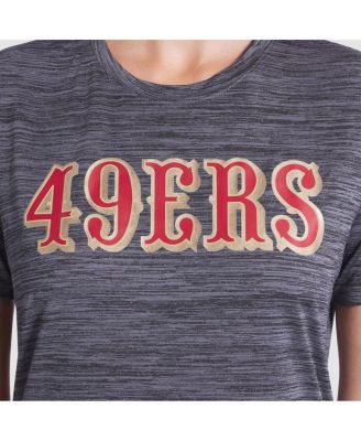 Women's Heather Charcoal San Francisco 49ers 2025 Rivalries Collection Sideline Velocity Dri-FIT T-Shirt